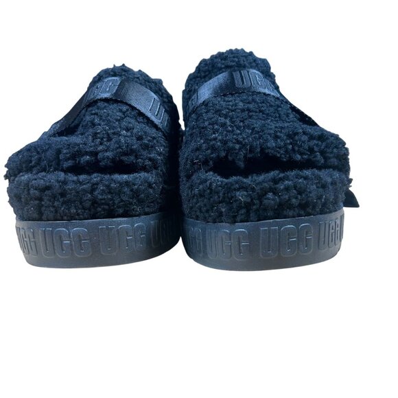 UGG Fluffita Slide Sandals Women's Size 10 in Black Excellent Preloved Condition - Picture 2 of 10